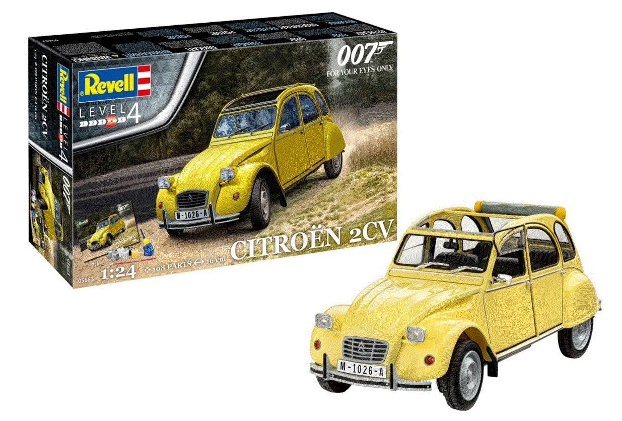 Revell 1/24 James Bond Citroen 2CV Gift Set Kit 05663 - Access Models