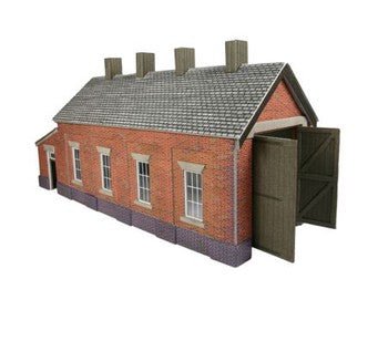 Single Track Engine Shed In Red Brick Po331 - Access Models