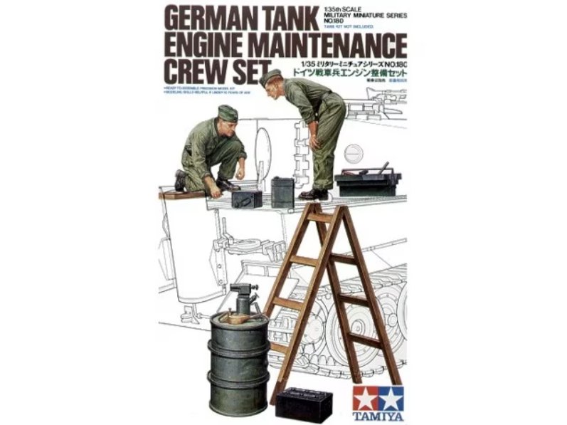Tamiya 1/35 German Tank Engine Maintenance Crew Set 35180 - Access Models