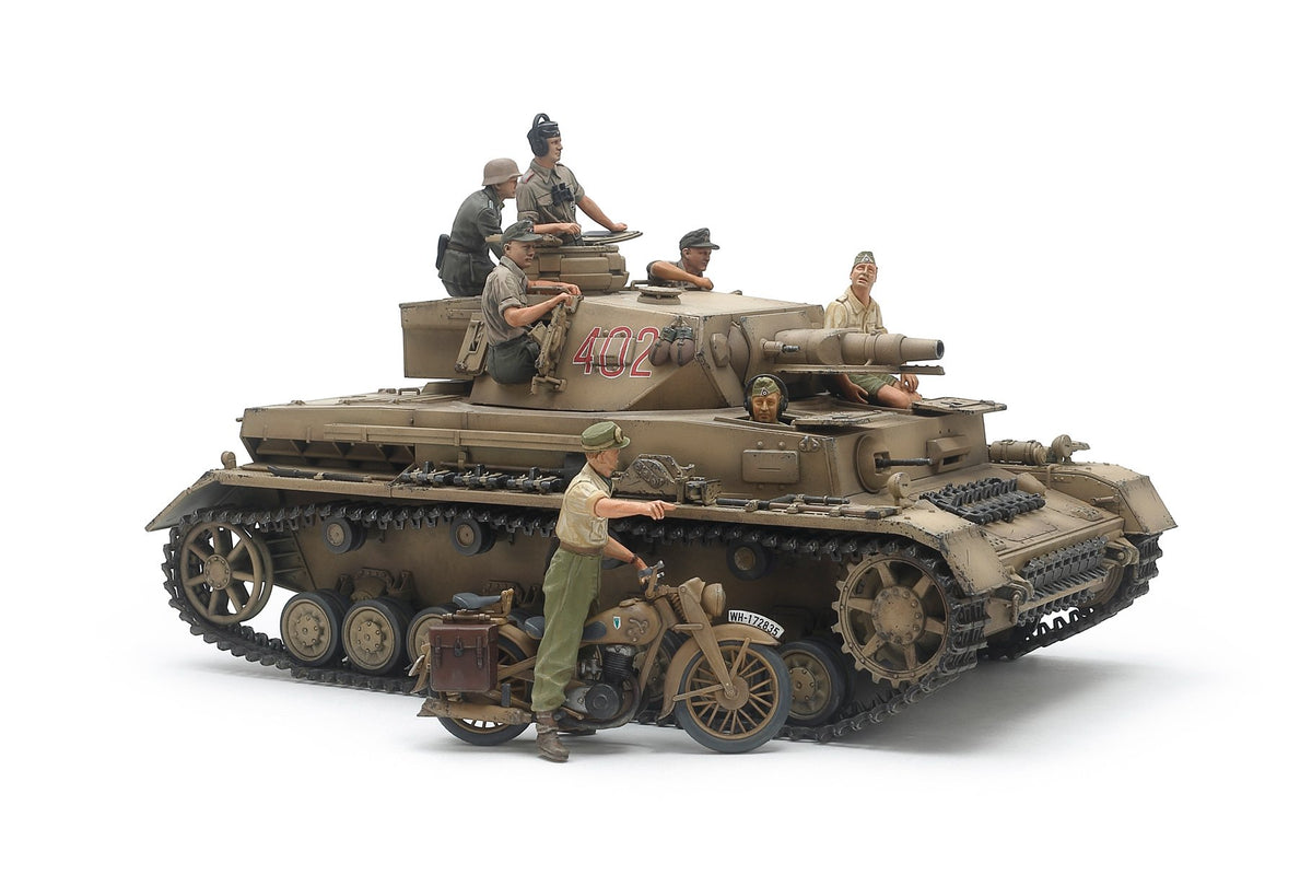 Tamiya 1/35 Panzer IV.F &amp; Motorcycle North Africa 25208 - Access Models