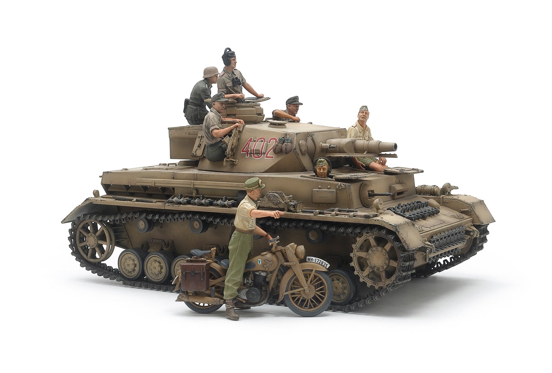 Tamiya 1/35 Panzer IV.F & Motorcycle North Africa 25208 - Access Models