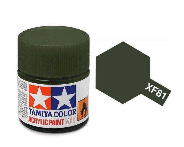 Tamiya Acrylic Paints 10ml Xf81 Dark Green 2 (Raf) - Access Models