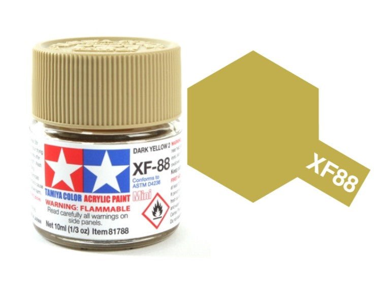 Tamiya Acrylic Paints 10ml Xf88 Dark Yellow - Access Models