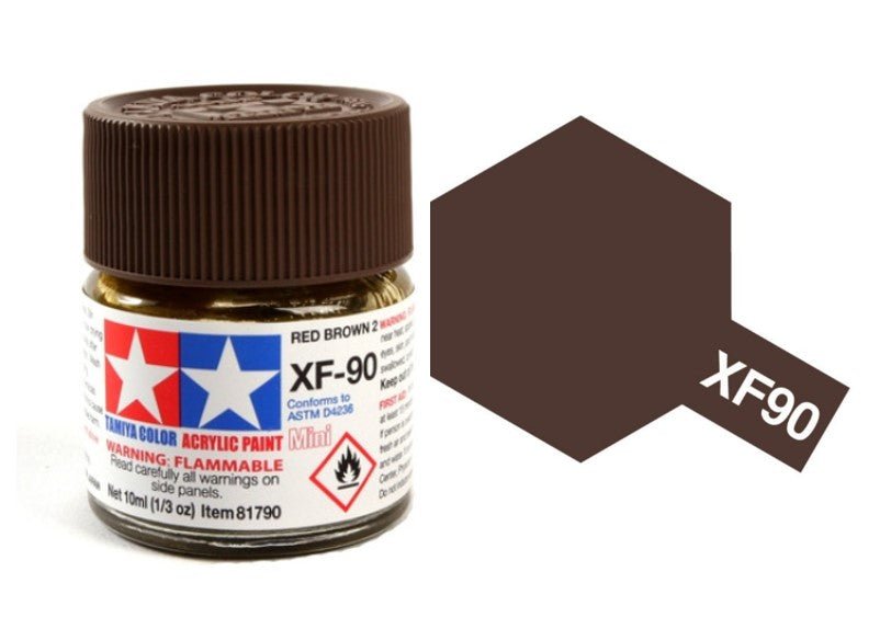 Tamiya Acrylic Paints 10ml Xf90 Red Brown - Access Models