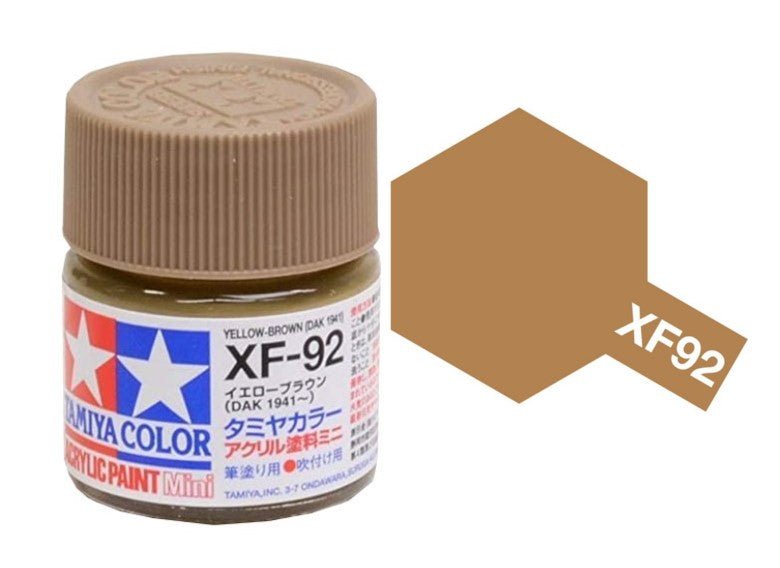 Tamiya Acrylic Paints 10ml Xf92 Yellow-Brown (Dak 1941) - Access Models