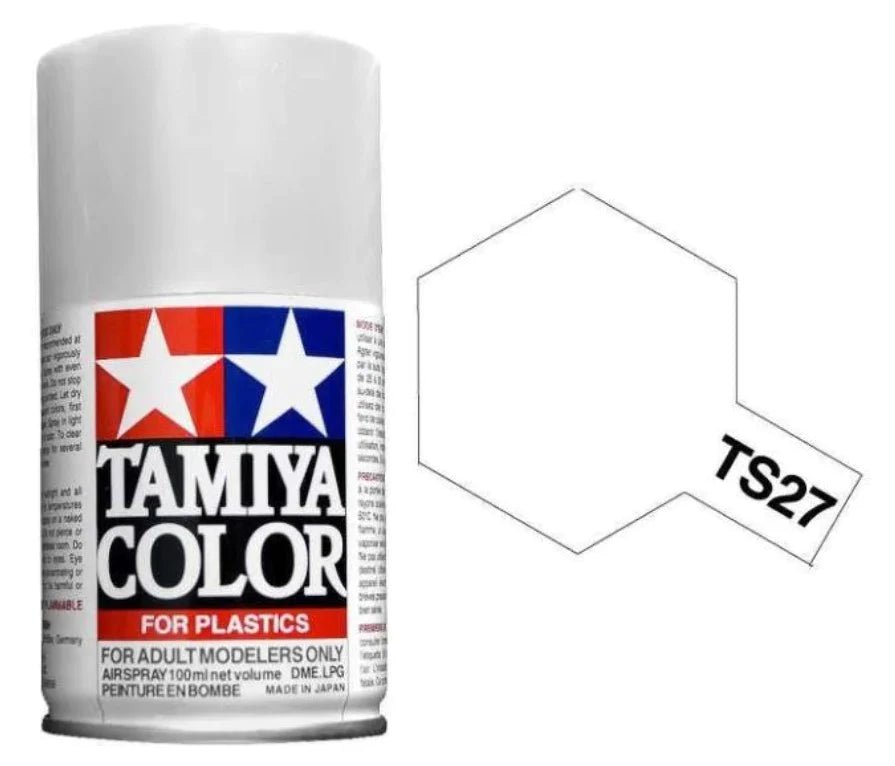 Tamiya Spray Paints 100ml TS27 Matt White - Access Models
