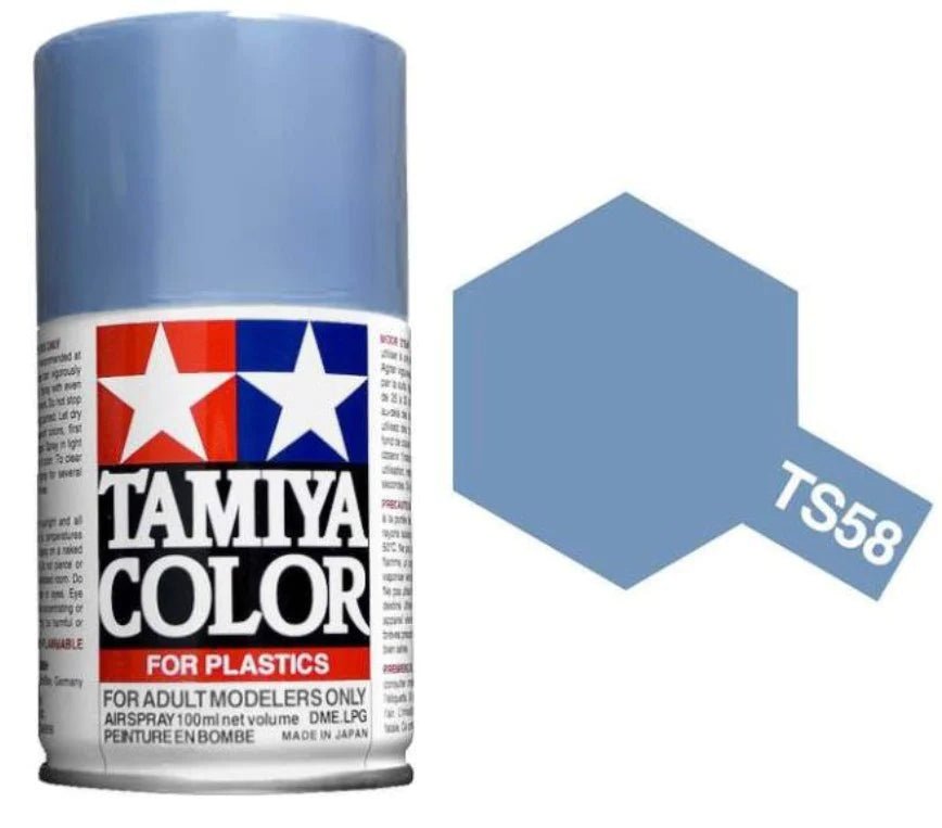 Tamiya Spray Paints 100ml TS58 Pearl Light Blue - Access Models