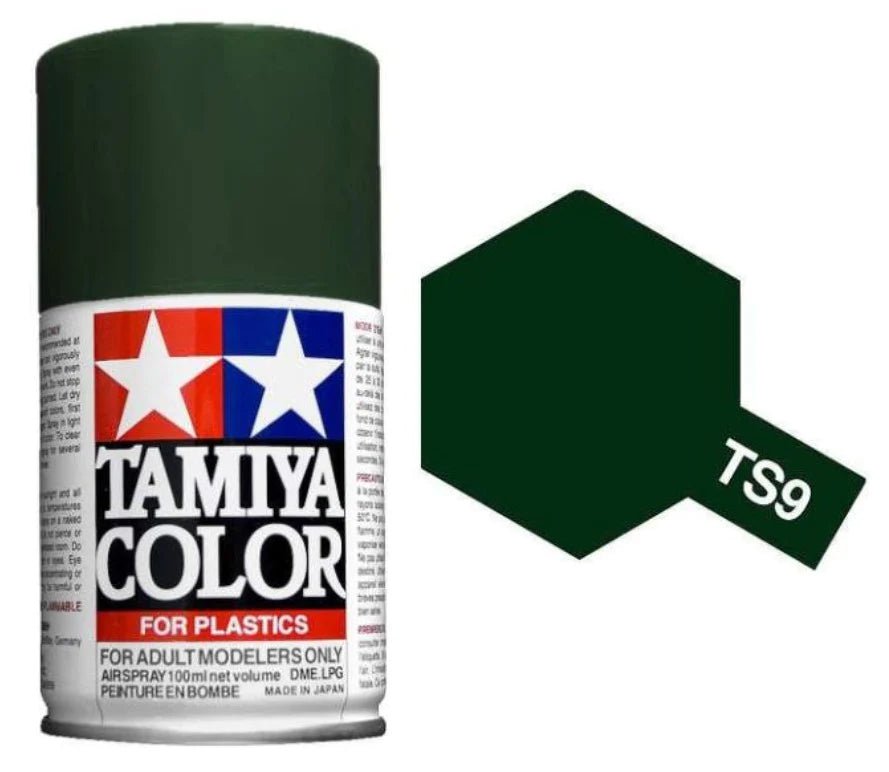 Tamiya Spray Paints 100ml TS9 British Green - Access Models