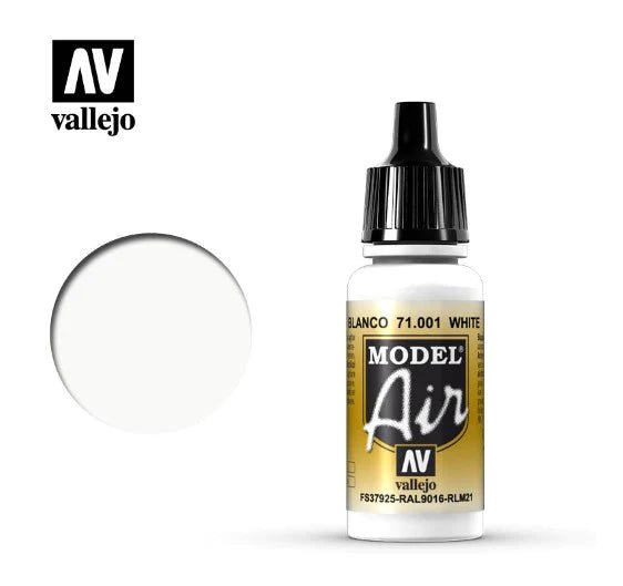 Vallejo Model Air 17ml 001 White - Access Models