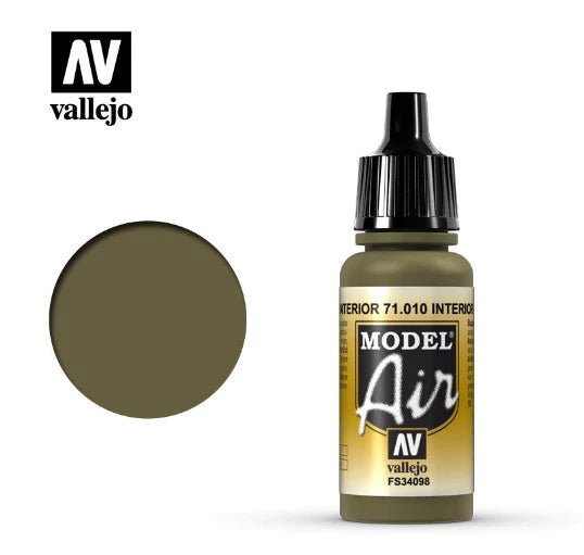 Vallejo Model Air 17ml 010 Interior Green - Access Models