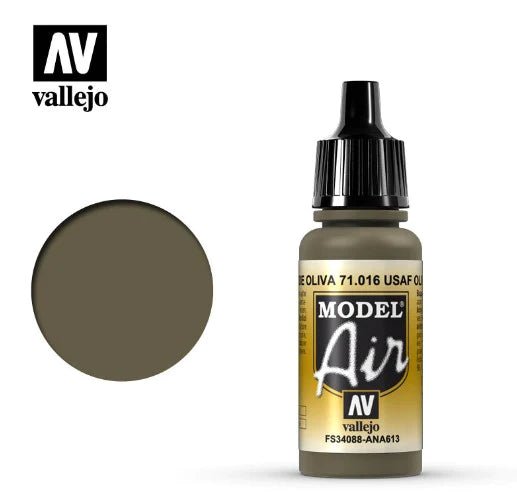 Vallejo Model Air 17ml 016 Usaf Olive Drab - Access Models