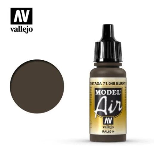 Vallejo Model Air 17ml 040 Burnt Umber - Access Models