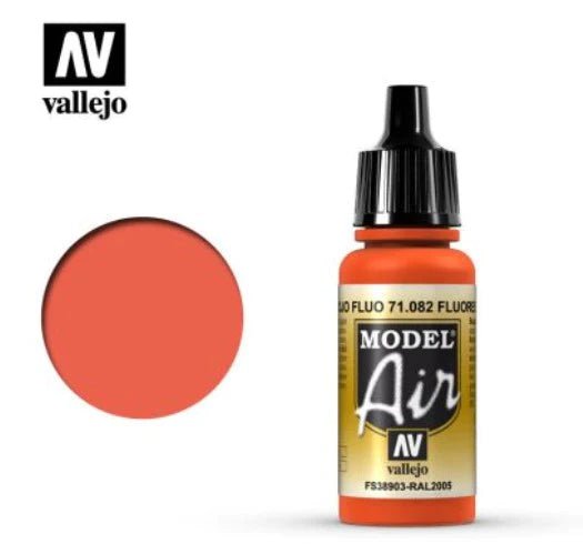 Vallejo Model Air 17ml 082 Fluorescent Red - Access Models