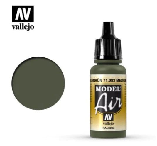 Vallejo Model Air 17ml 092 Medium Olive - Access Models