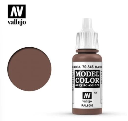 Vallejo Model Color 17ml 846 Mahogany Brown - Access Models
