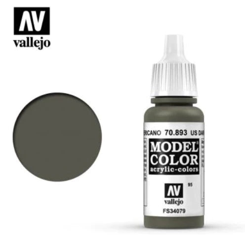Vallejo Model Color 17ml 893 Us Dark Green - Access Models