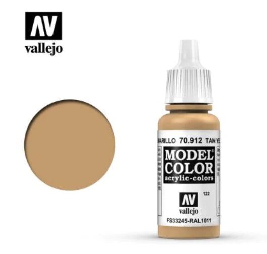 Vallejo Model Color 17ml 912 Tan Yellow - Access Models
