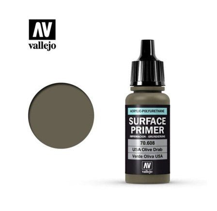 Vallejo Surface Primers 608 Us Olive Drab - Access Models